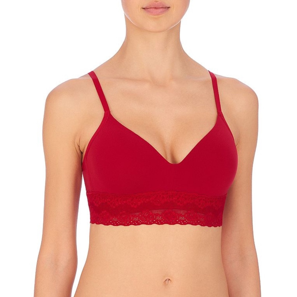 Natori Bliss Perfection Red Lace Longline Bra